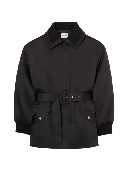 Palton Claudie Pierlot din satin negru