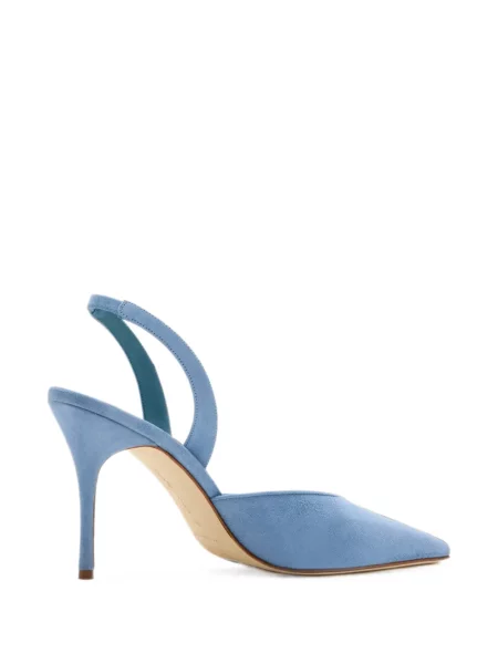 Pantofi cu toc Manolo Blahnik slingback albastru