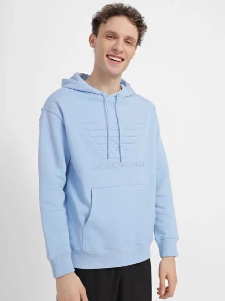 Худі Emporio Armani блакитний