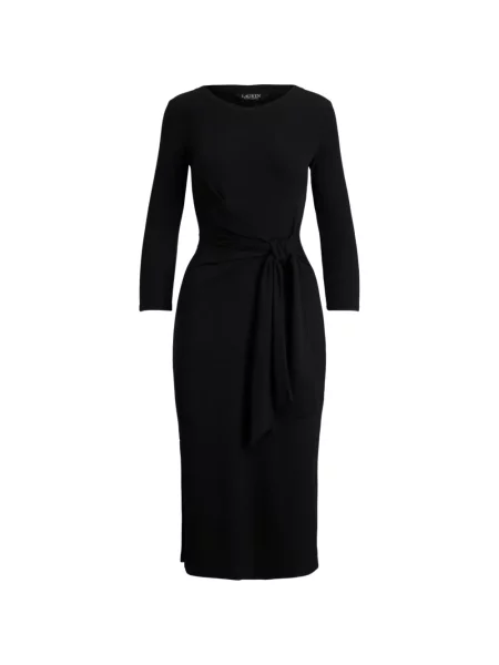 Rochie Lauren Ralph Lauren tricotate cu legături negru