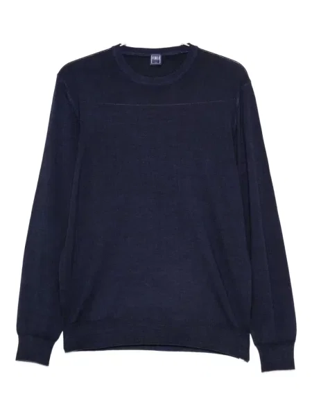 Vlněná košile Fedeli modrá