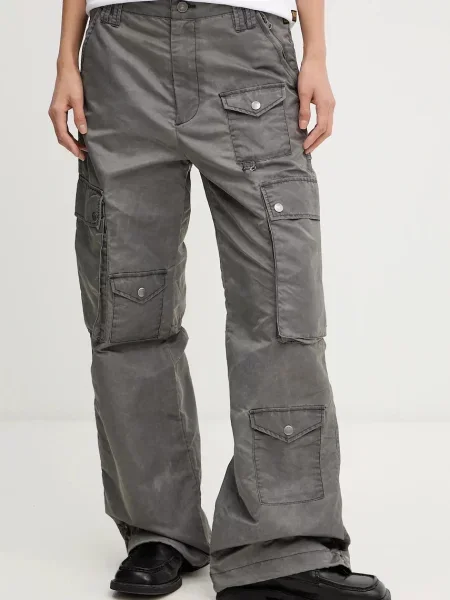 G-Star pantaloni fason cargo high waist gri