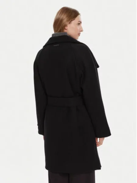 Vlněný kabát Calvin Klein černý