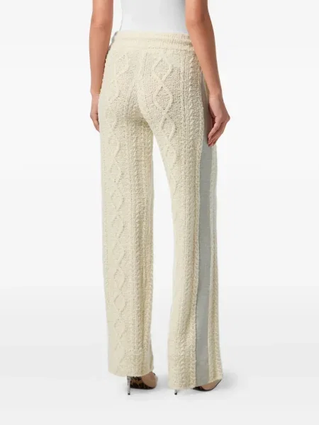 Pantaloni Philipp Plein tricotate alb