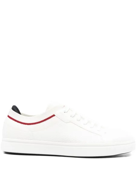 Sneakerși Geox cu șireturi tricotate alb