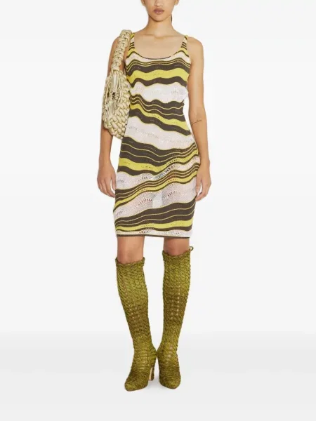 Rochie midi Isa Boulder tricotate galben