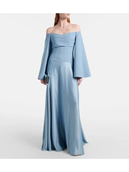 Rochie Solace London din satin albastru