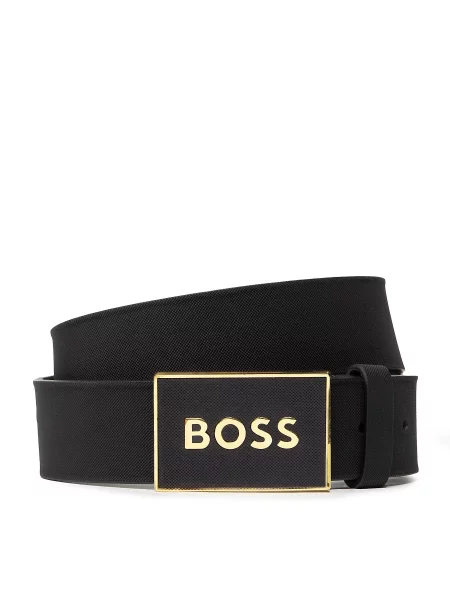 Kožni remen BOSS za muškarce crna