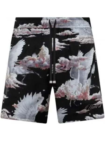 Pantaloni scurți Amiri cu imagine negru