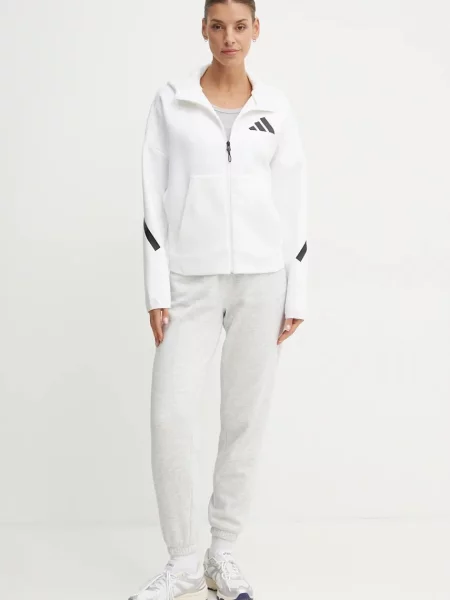 Adidas bluza Z.N.E. z kapturem z nadrukiem biały