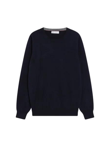 Sweter Brunello Cucinelli niebieski