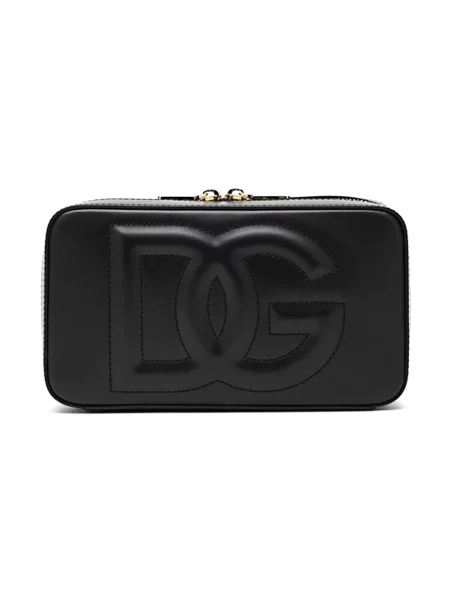 Torebka skórzana Dolce And Gabbana skórzana czarna