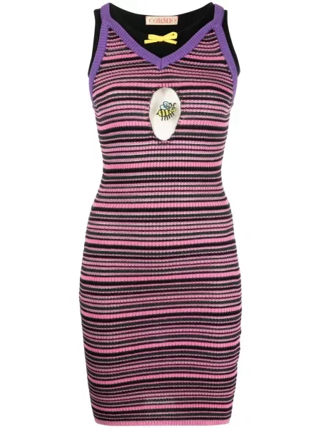 Jedwabna sukienka Cormio garniturowa różowa