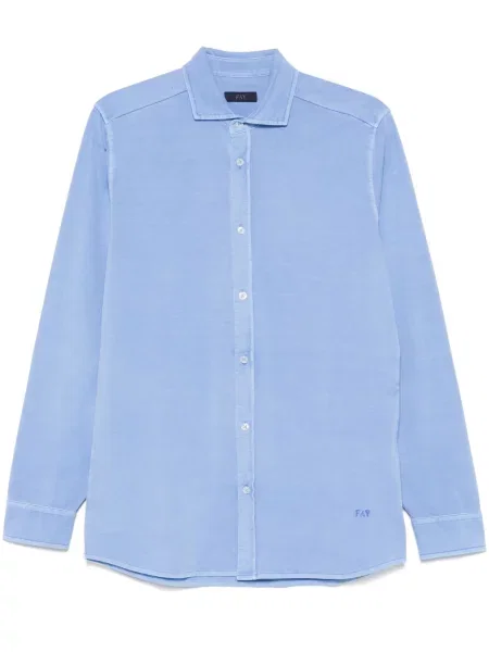 Cămașă Fay din jerseu albastru