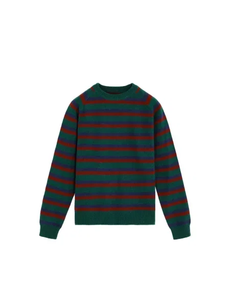 Scalpers Pulover Arnol albastru / verde închis roșu