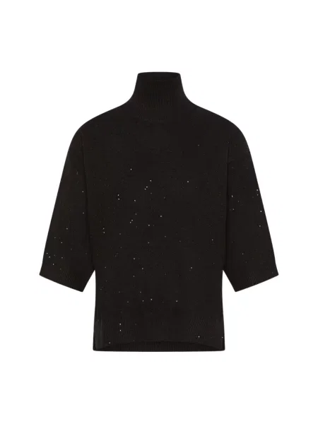 Sweter z golfem Seventy czarny