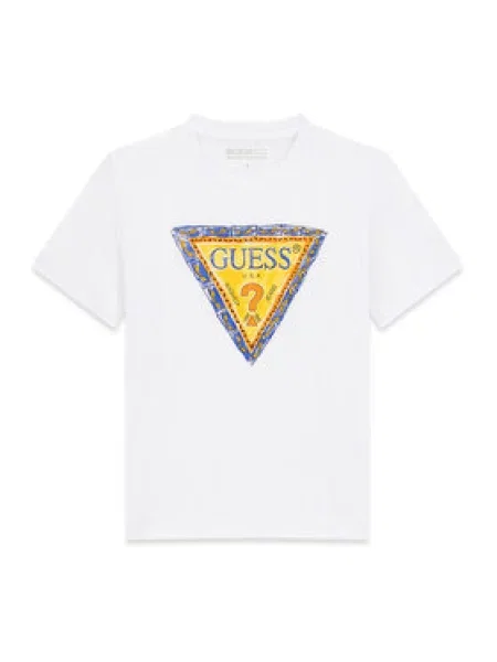 Guess Majica Regular Fit bela