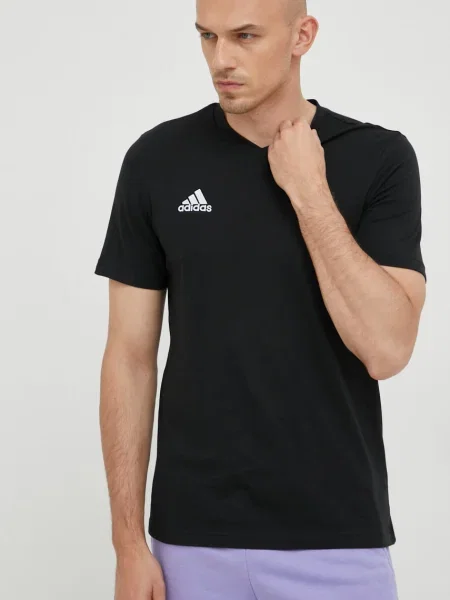 Тениска adidas Performance Entrada 22 с изчистен дизайн черно