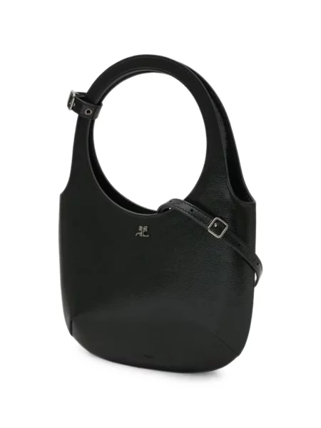 Geantă shopper Courreges din piele negru