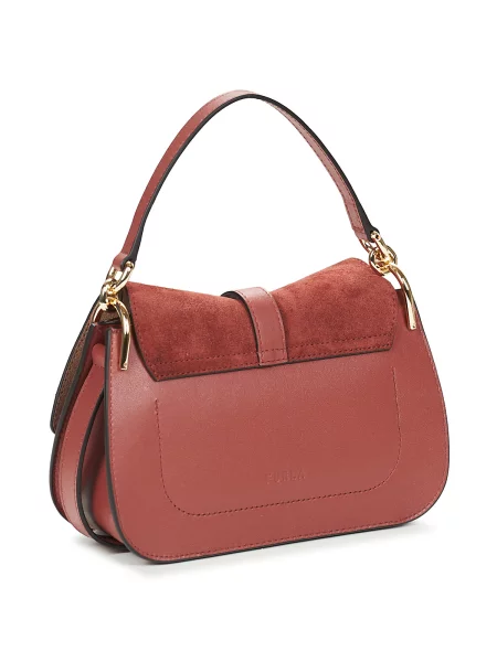 Top Furla din piele roșu