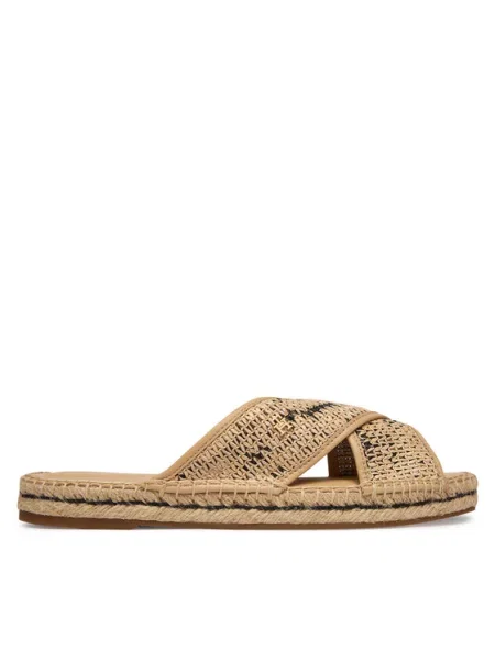 Tommy Hilfiger Šlepetės Raffia TH smėlio