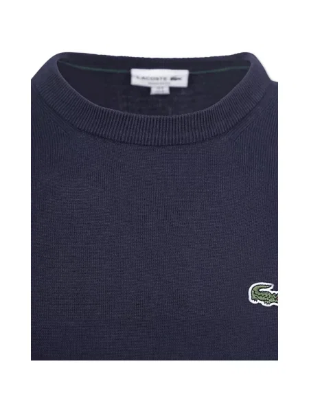 Sweter o kroju regular fit z mieszanki bawełny Lacoste niebieski