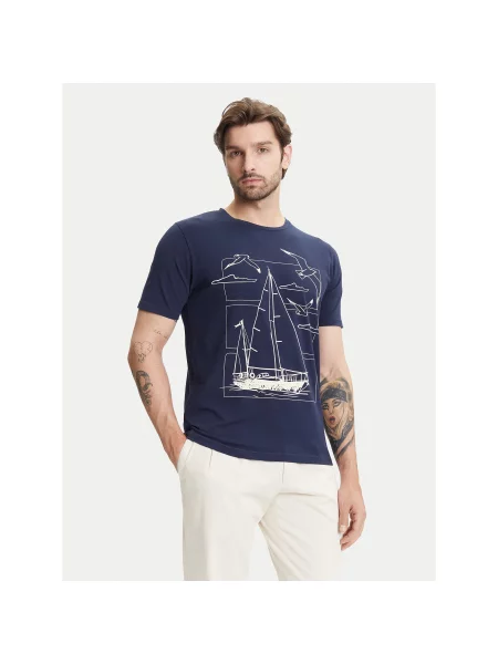 YSABEL MORA Majica Mornarsko Regular Fit modra