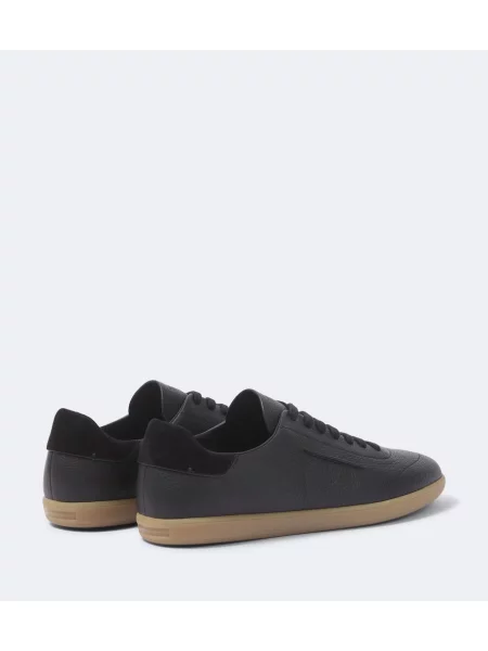 Sneakerși Zegna din piele negru