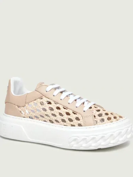 Casadei Sneakers SPIAGGIA cu adaos de piele bej