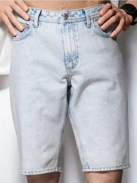 Sinsay Szorty jeansowe regular niebieski