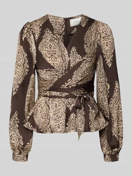 Bluzka w kroju regular fit z nadrukiem paisley na całej powierzchni model Rista' Neo Noir