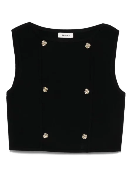 Vestă Sandro tricotate negru