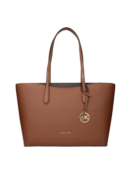 Shopperka Michael Kors skórzana brązowa