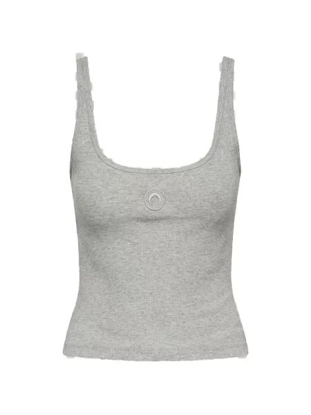 Cropp tricou Marine Serre cu nervuri cu autograf gri