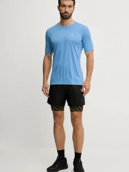 Haglöfs t-shirt sportowy L.I.M Ridge gładki niebieski
