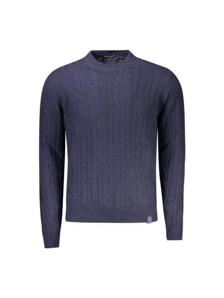 Sweter North Sails z długim rękawem wełniany niebieski