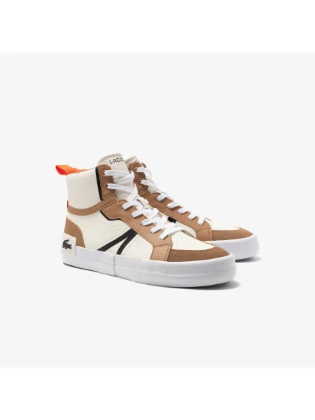 Lacoste Skórzane Sneakersy Mid beżowy