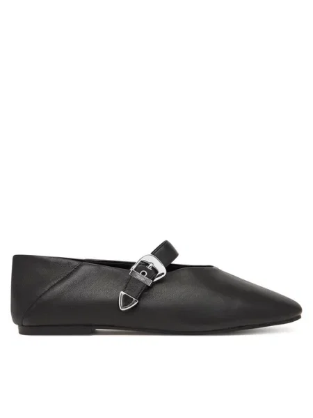 Tommy Jeans Balerini Tjw Ballerina Nappa Leather negru