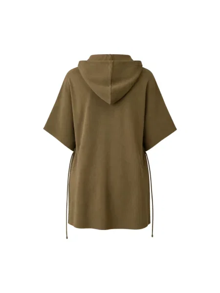 Bluza z kapturem Max Mara z kapturem brązowa