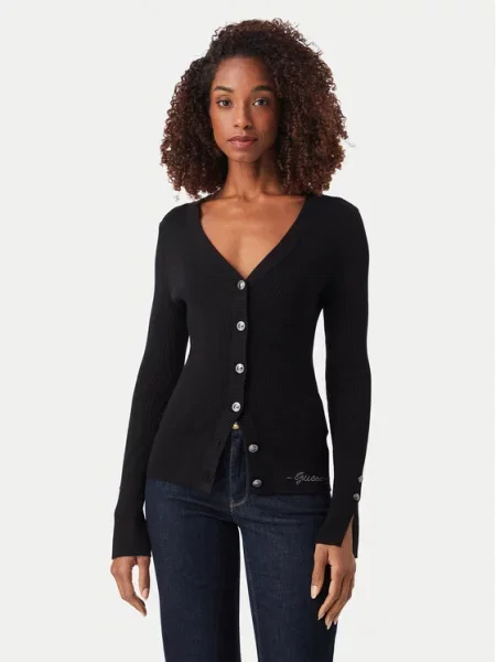 Guess kardigan za žene s viskozom ELLIE crna