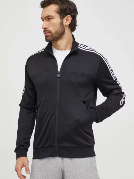 Суичър с цип Adidas черно