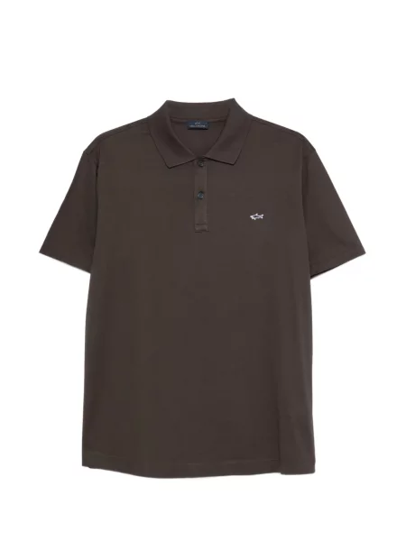 Tricou polo Paul & Shark cu autograf gri