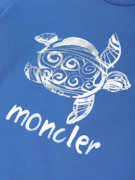 Koszulka dziecięca Moncler Enfant niebieska