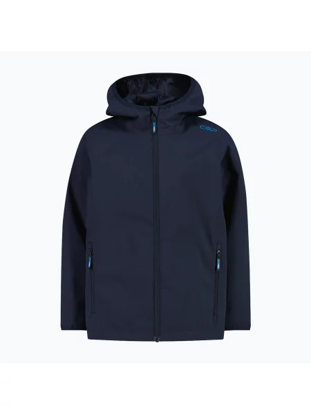Kurtka przeciwdeszczowa dziecięca CMP Fix Hood black/blue czarna