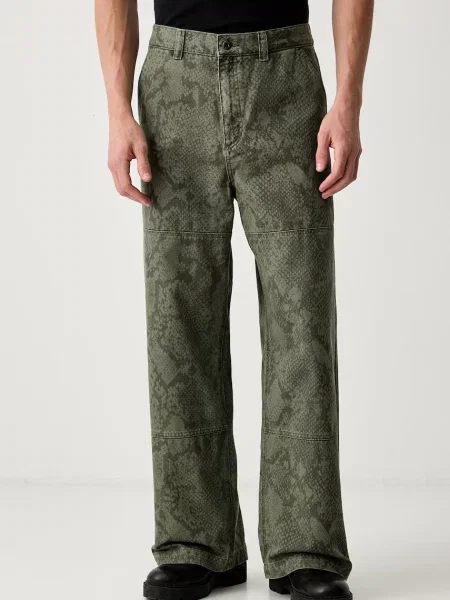 HUGO Blue pantaloni straight pentru bărbați din albastru