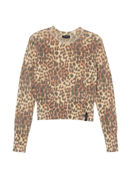 Pulover Marc Jacobs cu imagine cu model leopard maro