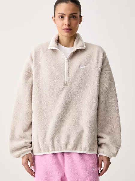 Nike Sportswear polár pulóver női bézs