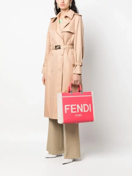 Raštuota rankinė Fendi rožinė