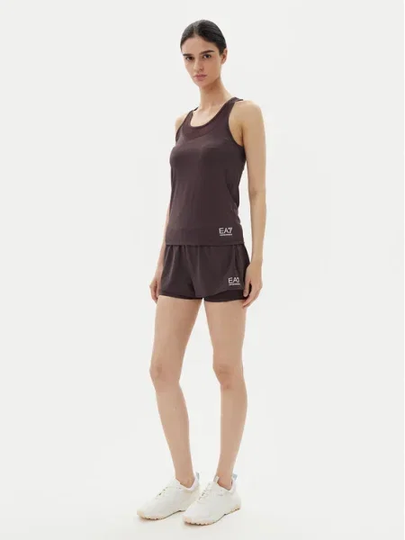 Športové šortky Ea7 Emporio Armani hnedá