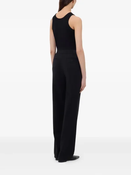 Плисирани панталон Loulou De Saison черно